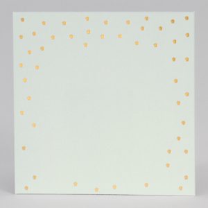 Borrelkaartje mint met gouden confetti