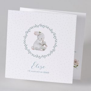 Drieluik pop-up met schattige konijntjes