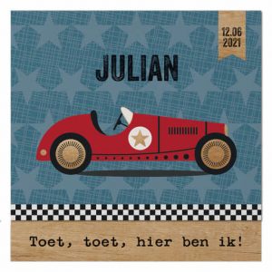 Geboortekaartje - Vintage auto