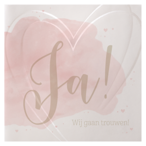 Huwelijkskaart - Watercolor love